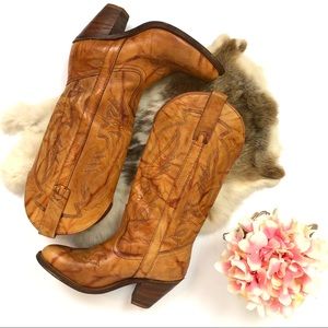 Miss Capezio Vintage Leather Cowgirl Western Boots